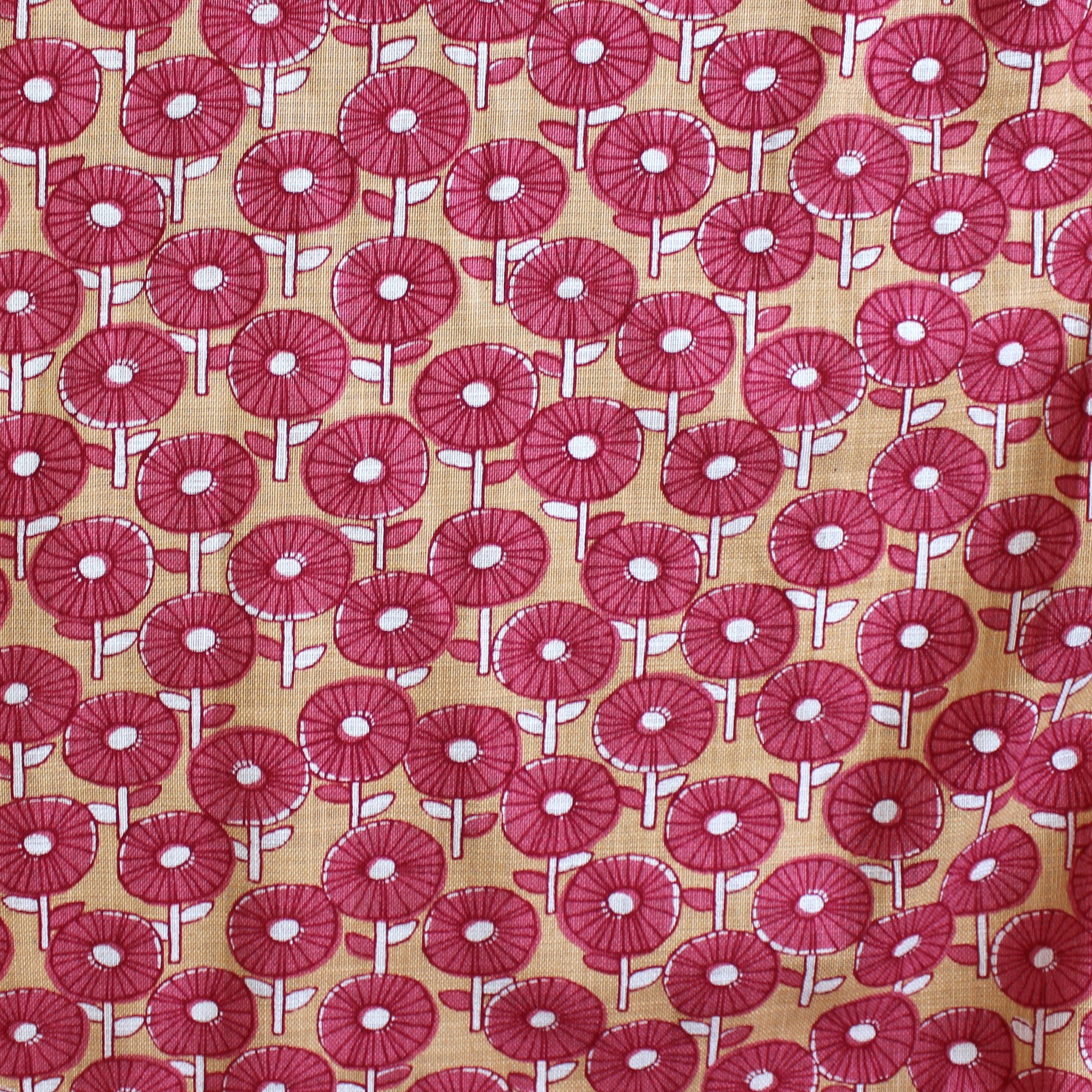 Japanese 'fan fare' homespun cotton - pink