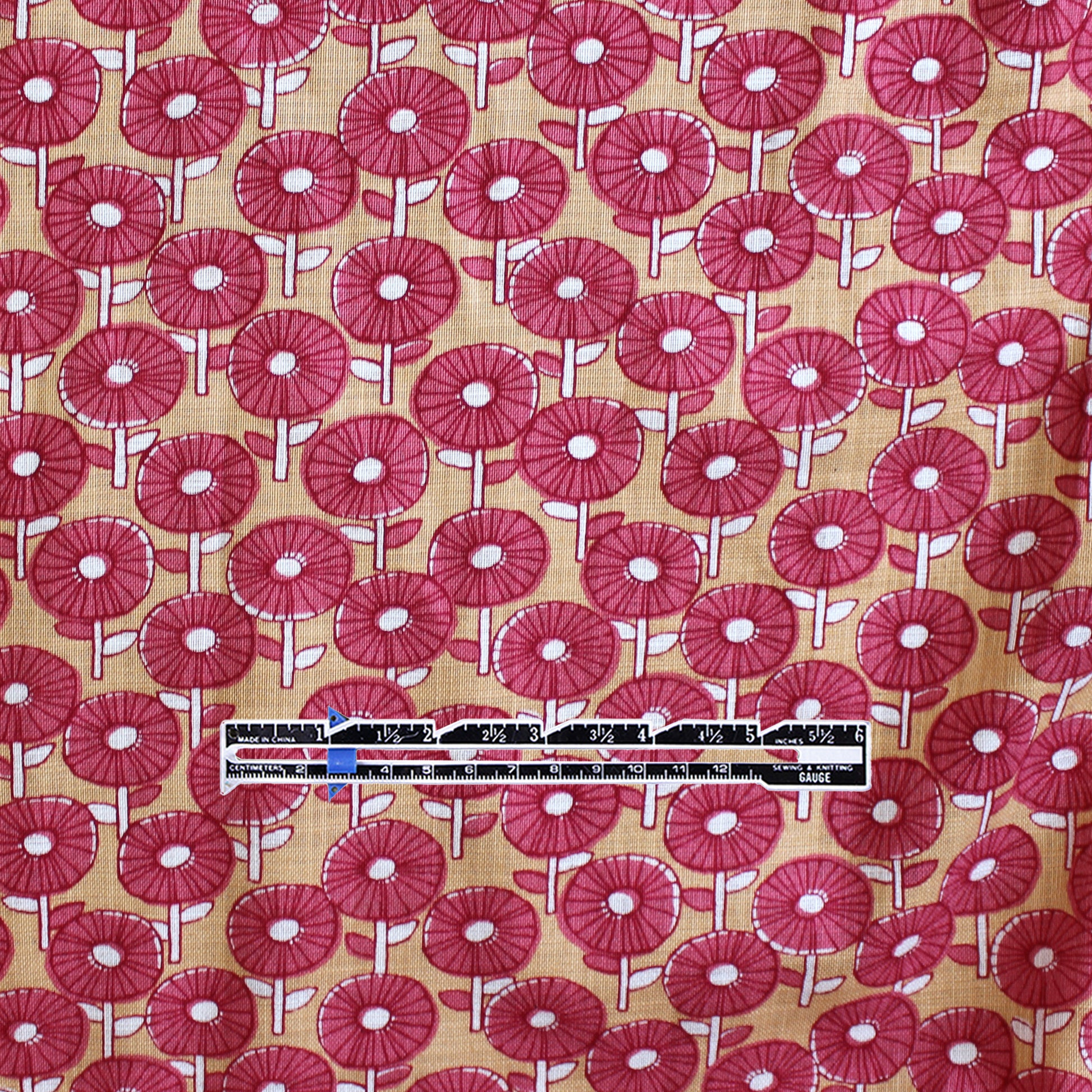 Japanese 'fan fare' homespun cotton - pink