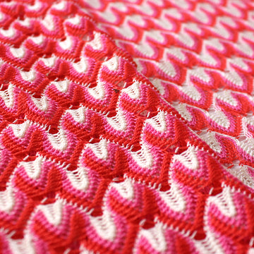 Missoni-esque flame stitch knit - rouge