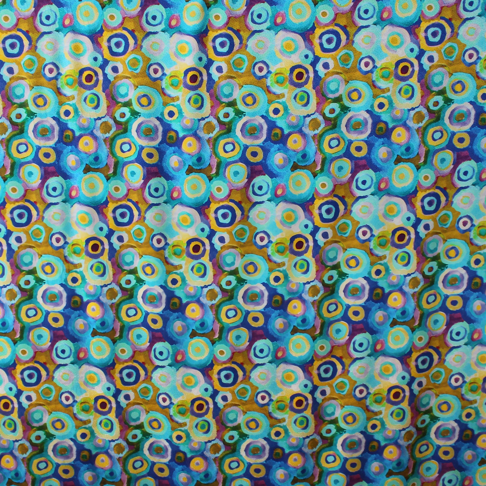 'future islands' overprinted jacquard 'polysilk'