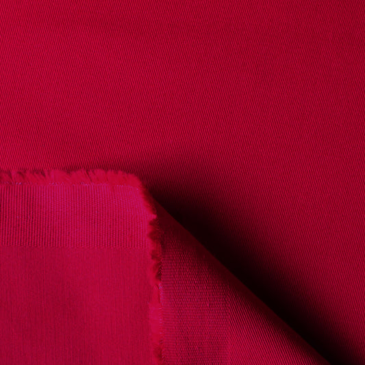 Italian stretch cotton mid-weight twill - scarlet
