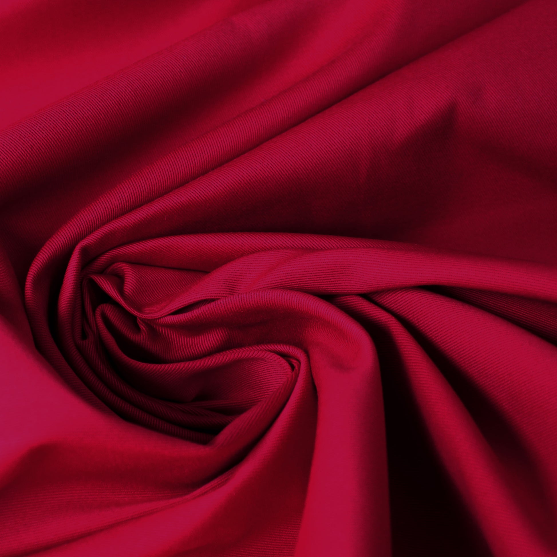 Italian stretch cotton mid-weight twill - scarlet