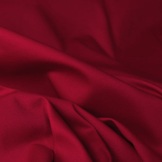 Italian stretch cotton mid-weight twill - scarlet