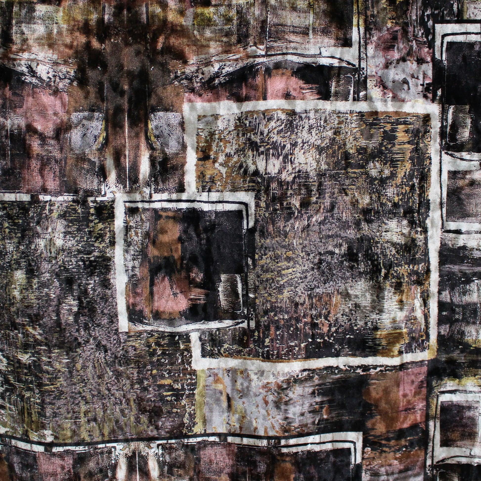 'precious metals' printed stretch velvet