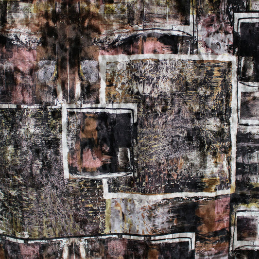 'precious metals' printed stretch velvet