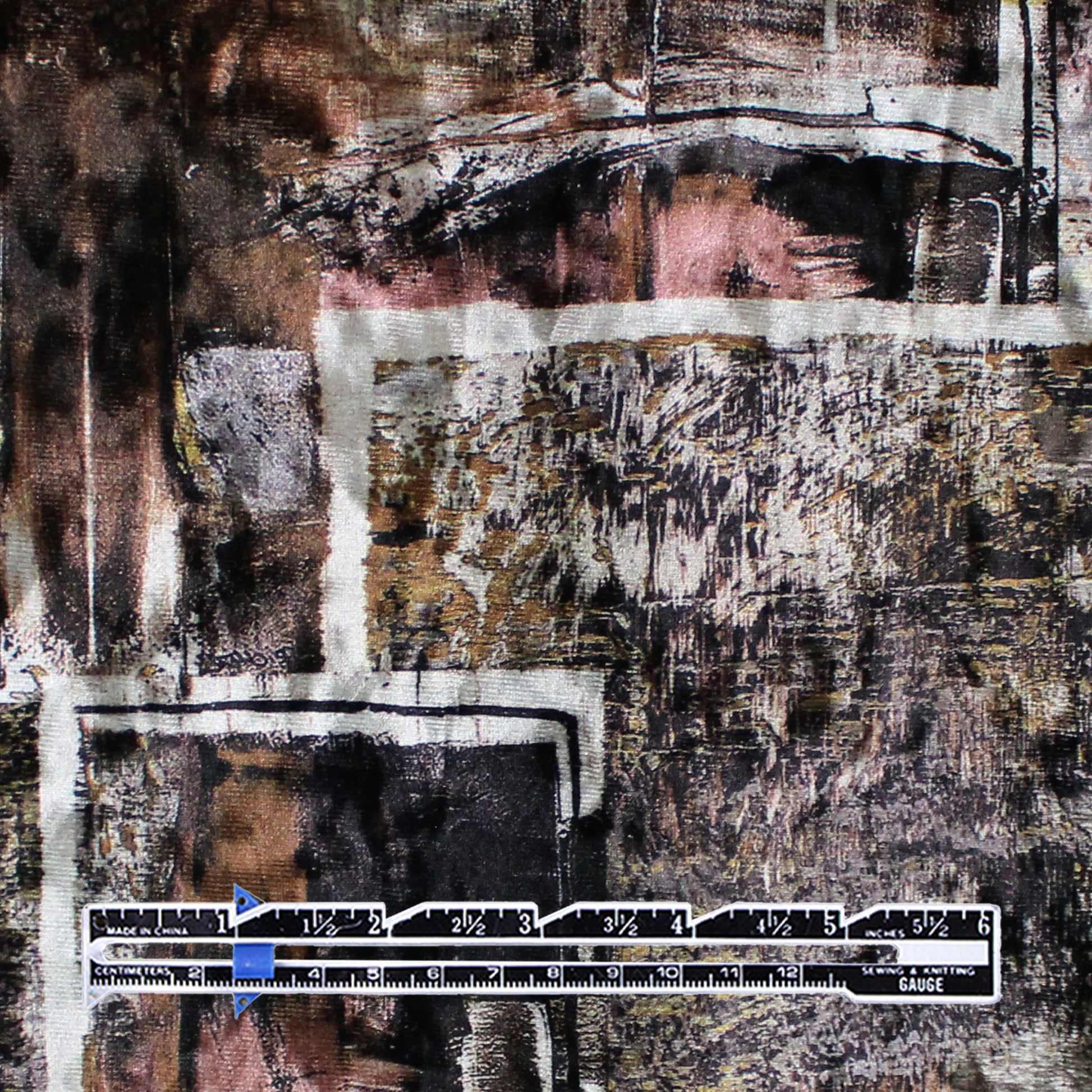 'precious metals' printed stretch velvet