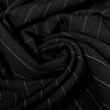 textured pinstripe rayon/linen mid-weight woven - black