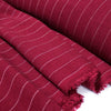 textured pinstripe rayon/linen mid-weight woven - cranberry