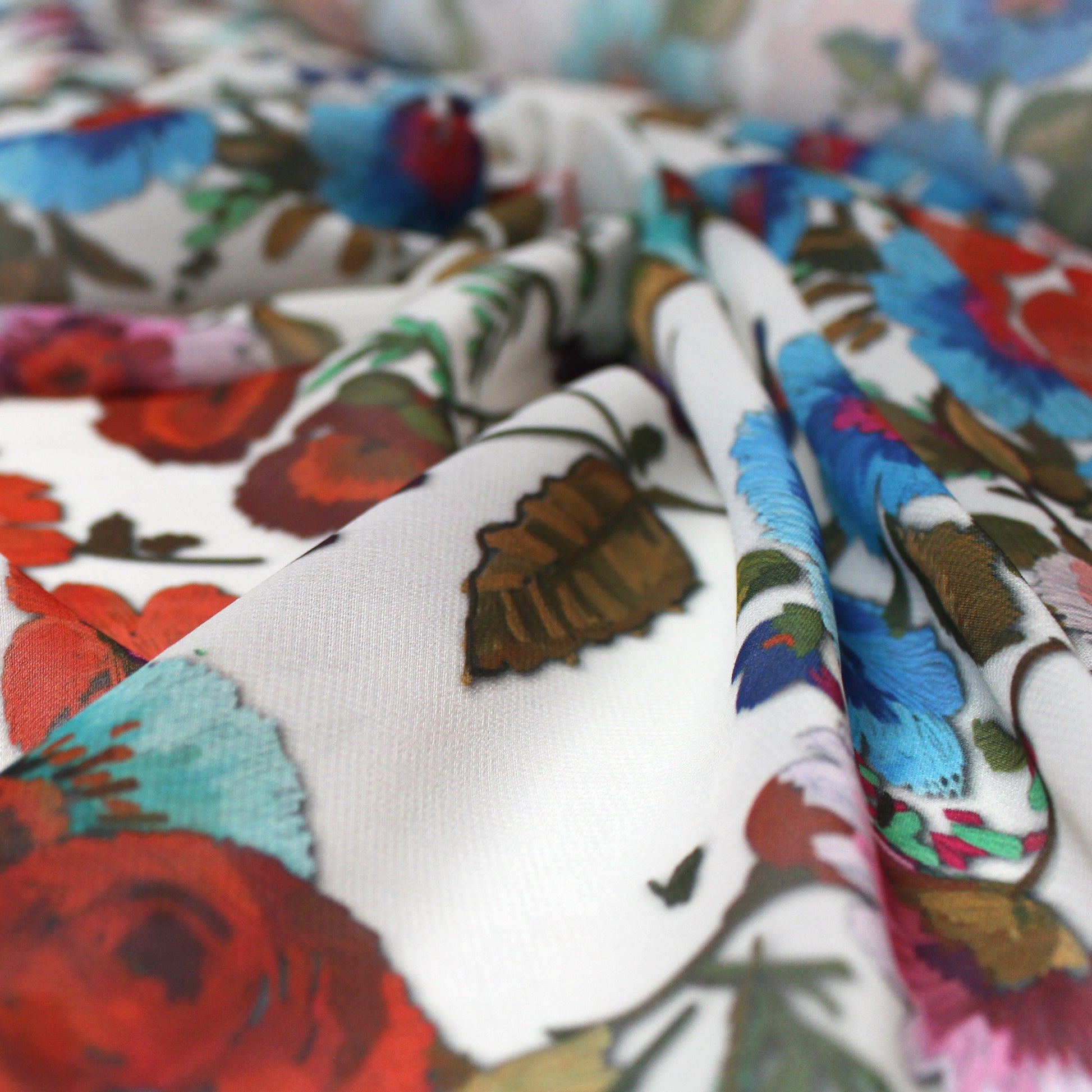 'wildflower' printed polysilk chiffon