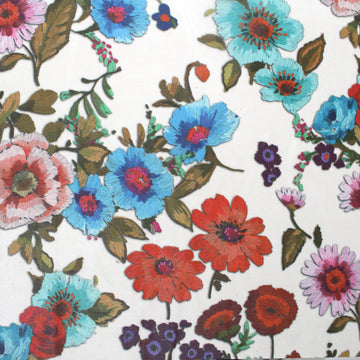 'wildflower' printed polysilk chiffon