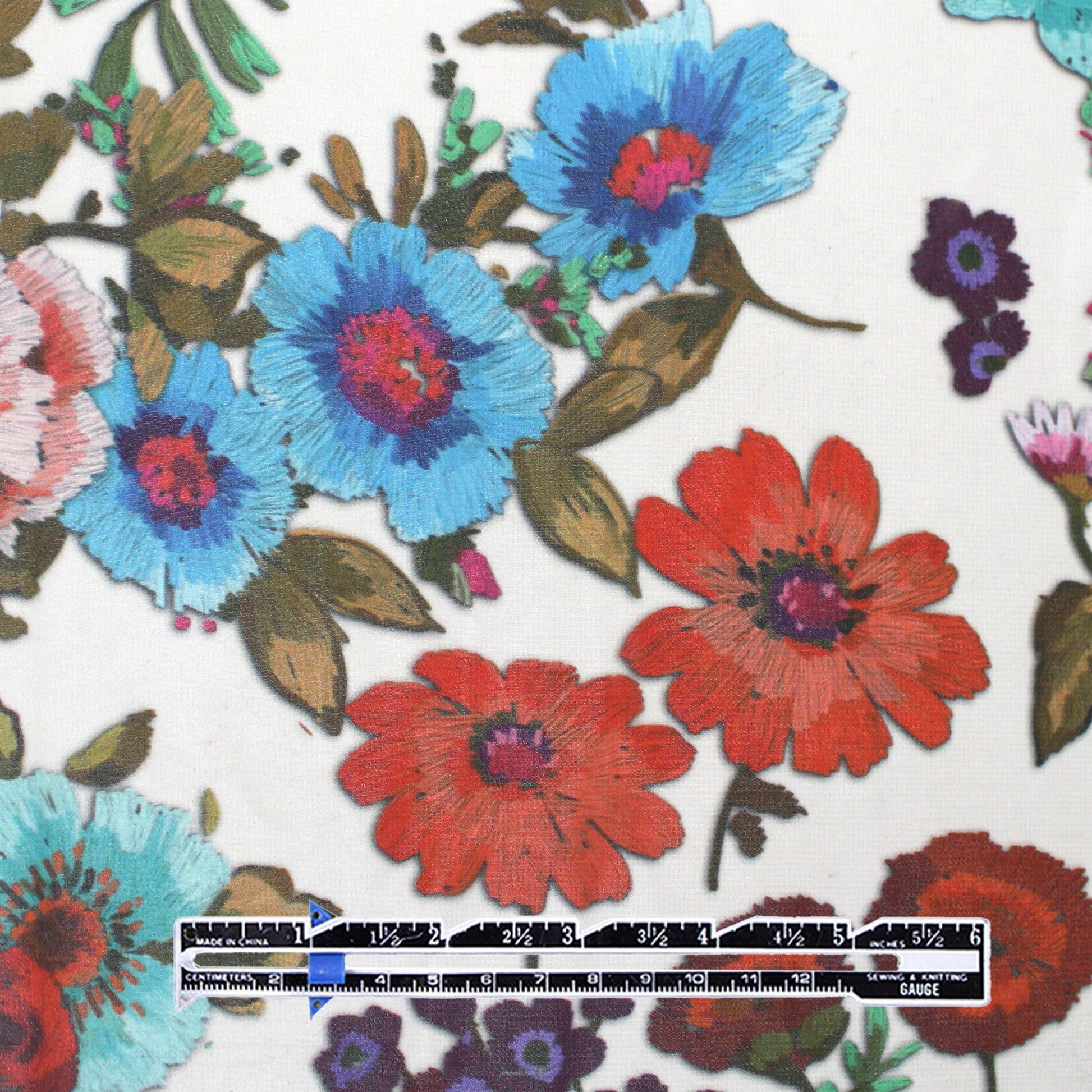 'wildflower' printed polysilk chiffon