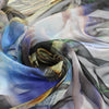 Italian 'Euro trip' graphic silk chiffon