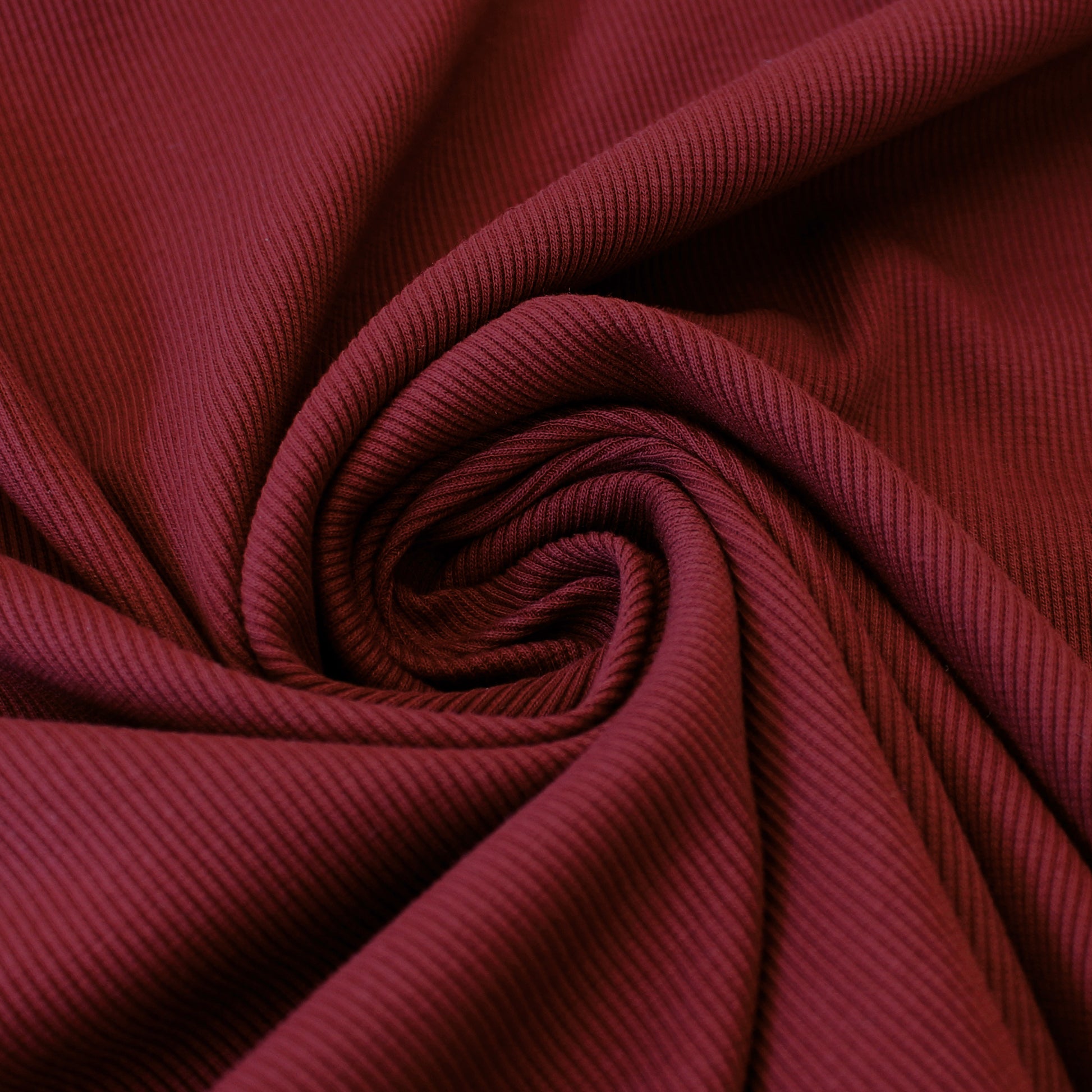 organic cotton rib knit - russet