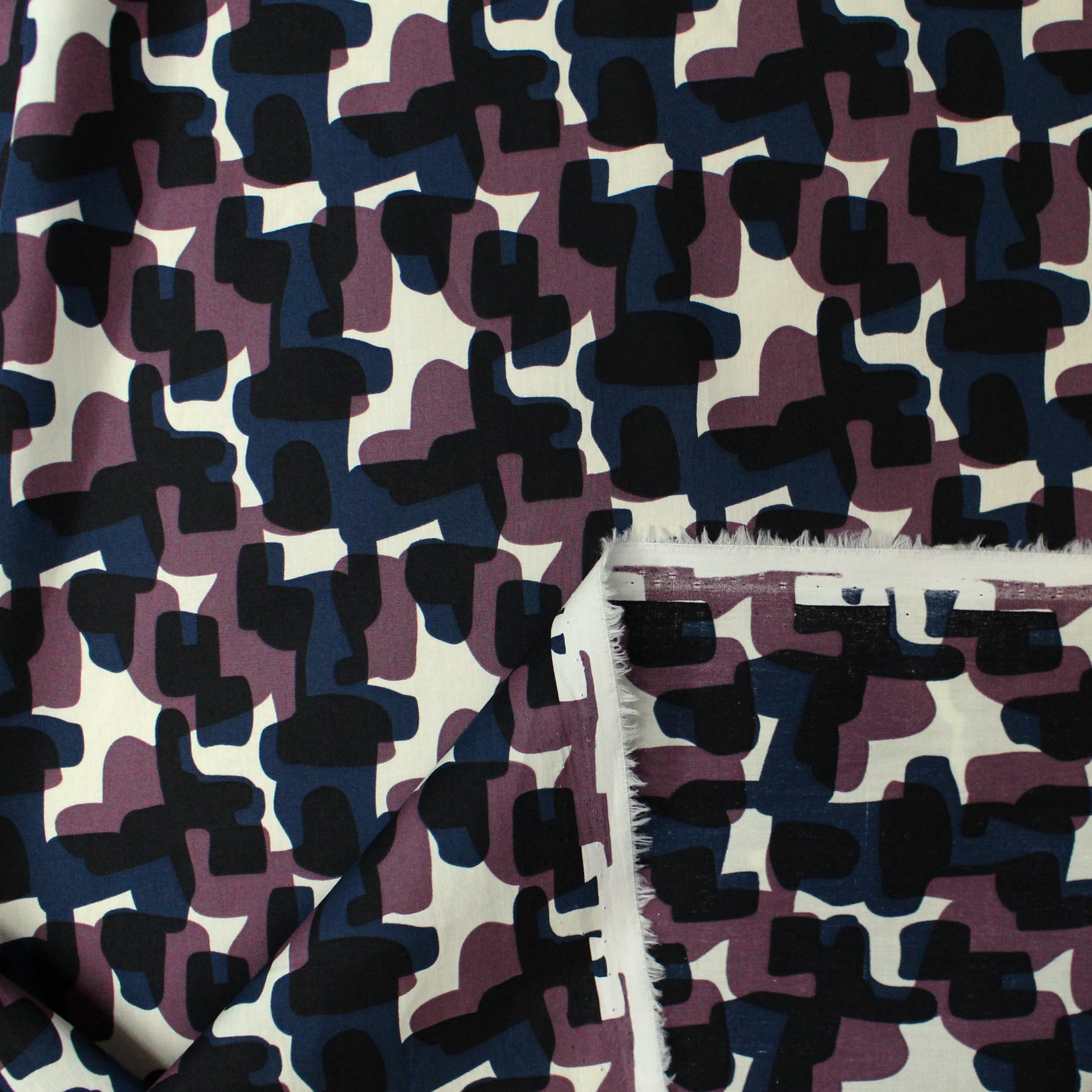 Italian 'retro blot' cotton shirting