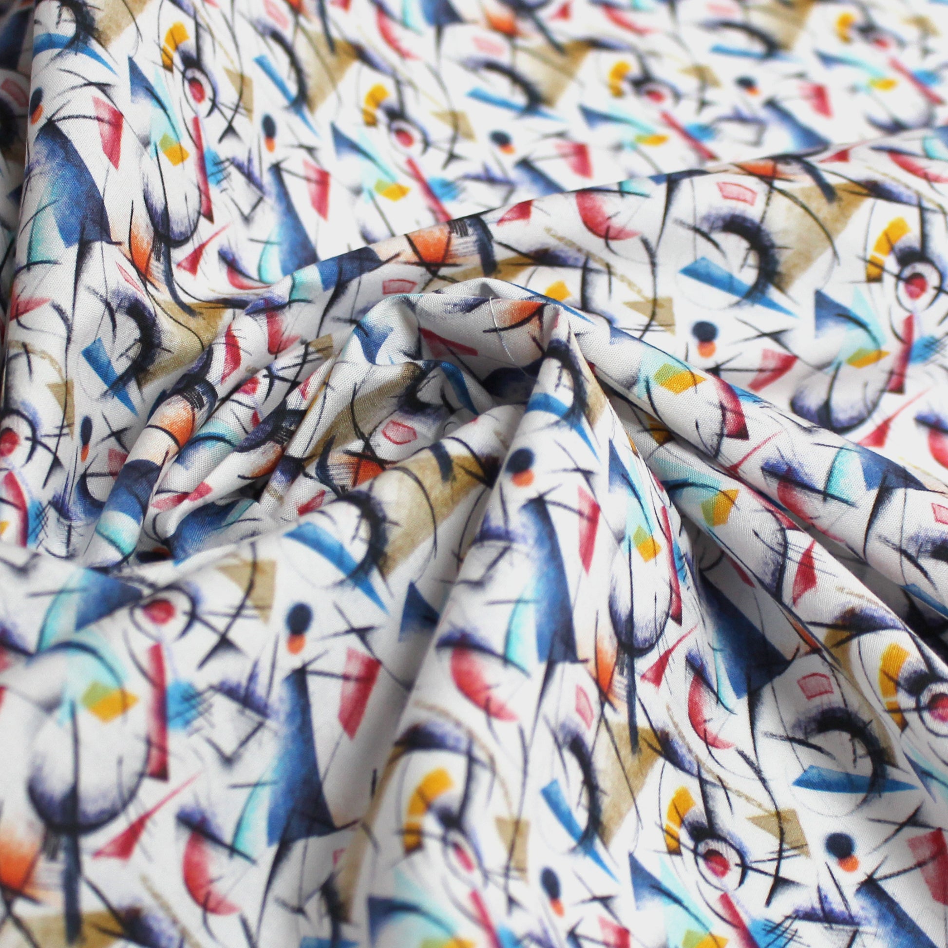 Italian 'Kandinsky' cotton shirting