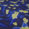 Italian 'hibiscus' printed lightweight denim - yellow
