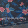 Italian 'hibiscus' printed lightweight denim - pink