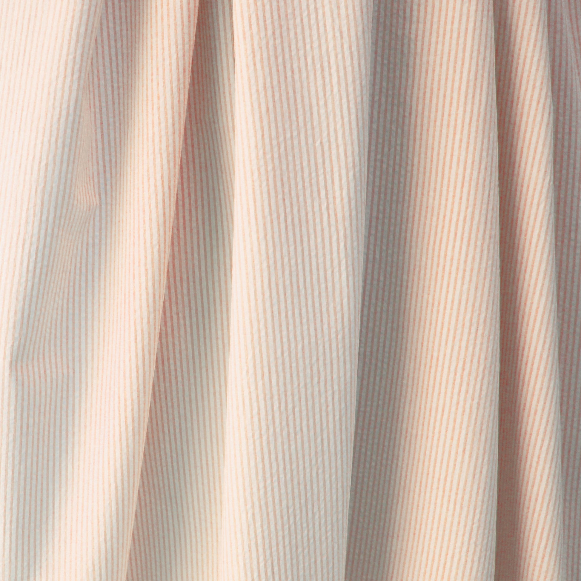 'weekender' all-cotton stripe seersucker - sherbet/white