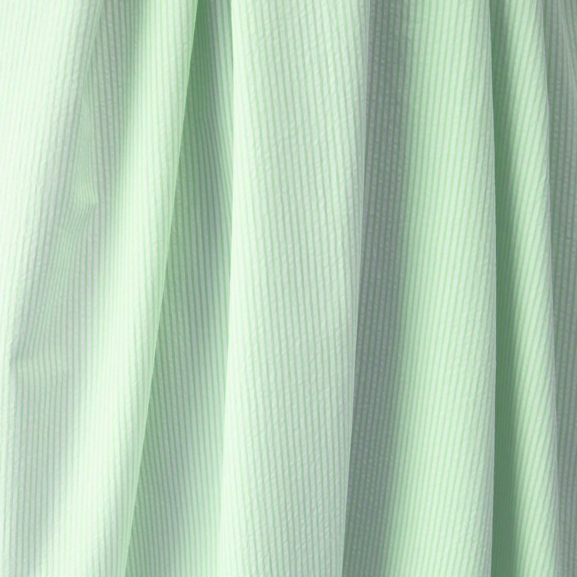 'weekender' all-cotton stripe seersucker - lime/white