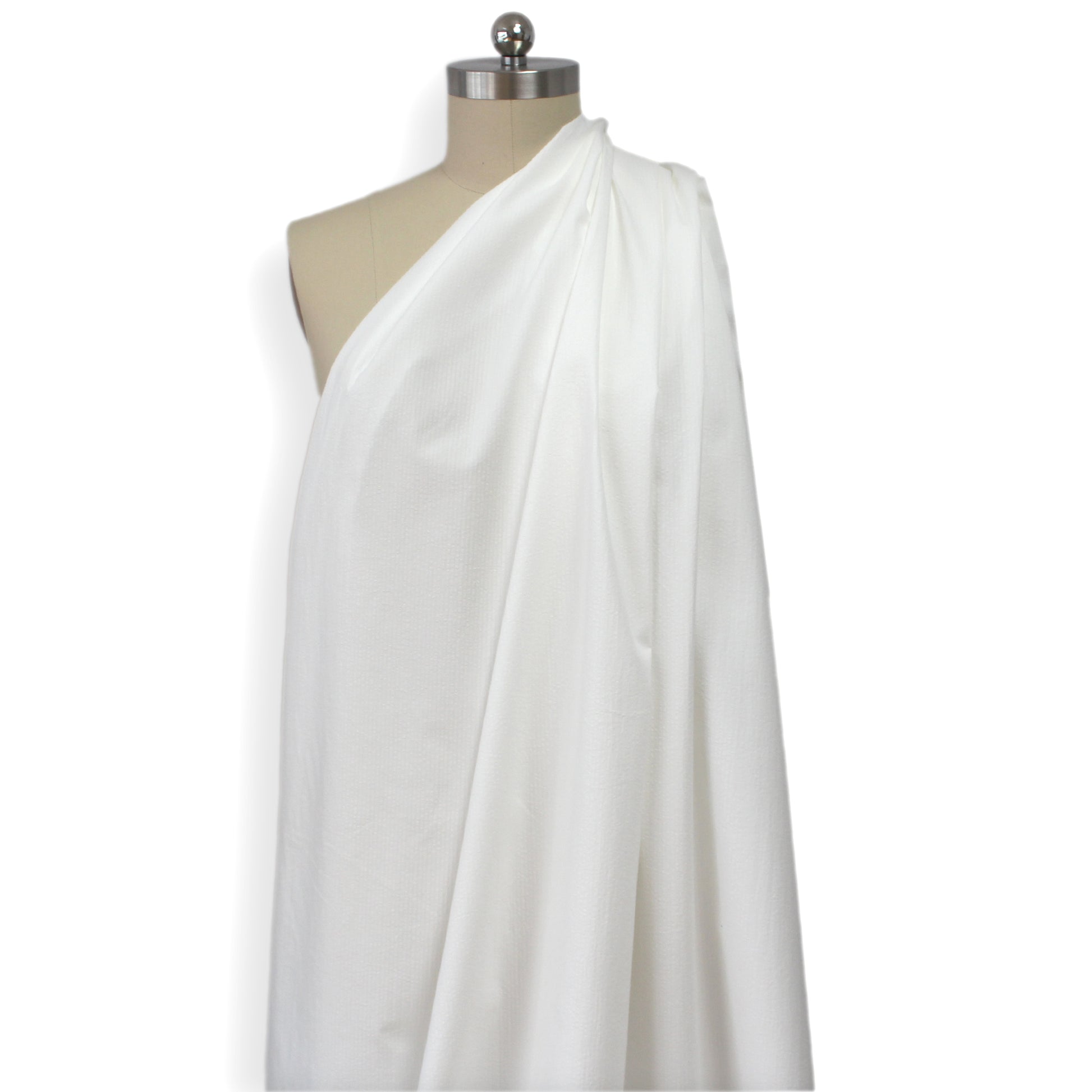 'weekender' all-cotton stripe seersucker - white/white