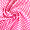 'sunnyside' gingham plaid cotton shirting - orchid/ivory