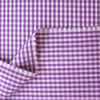 'sunnyside' gingham plaid cotton shirting - violet/ivory