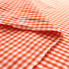'sunnyside' gingham plaid cotton shirting - orange/ivory