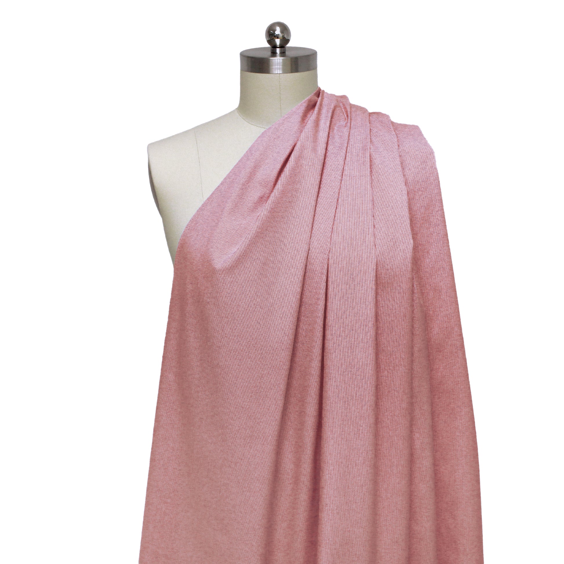 stretch cotton 'feathercord' - red/white