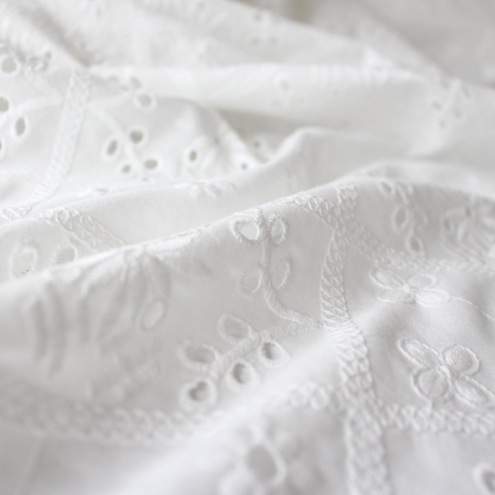 'flower patch' embroidered all-cotton eyelet