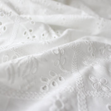 'flower patch' embroidered all-cotton eyelet
