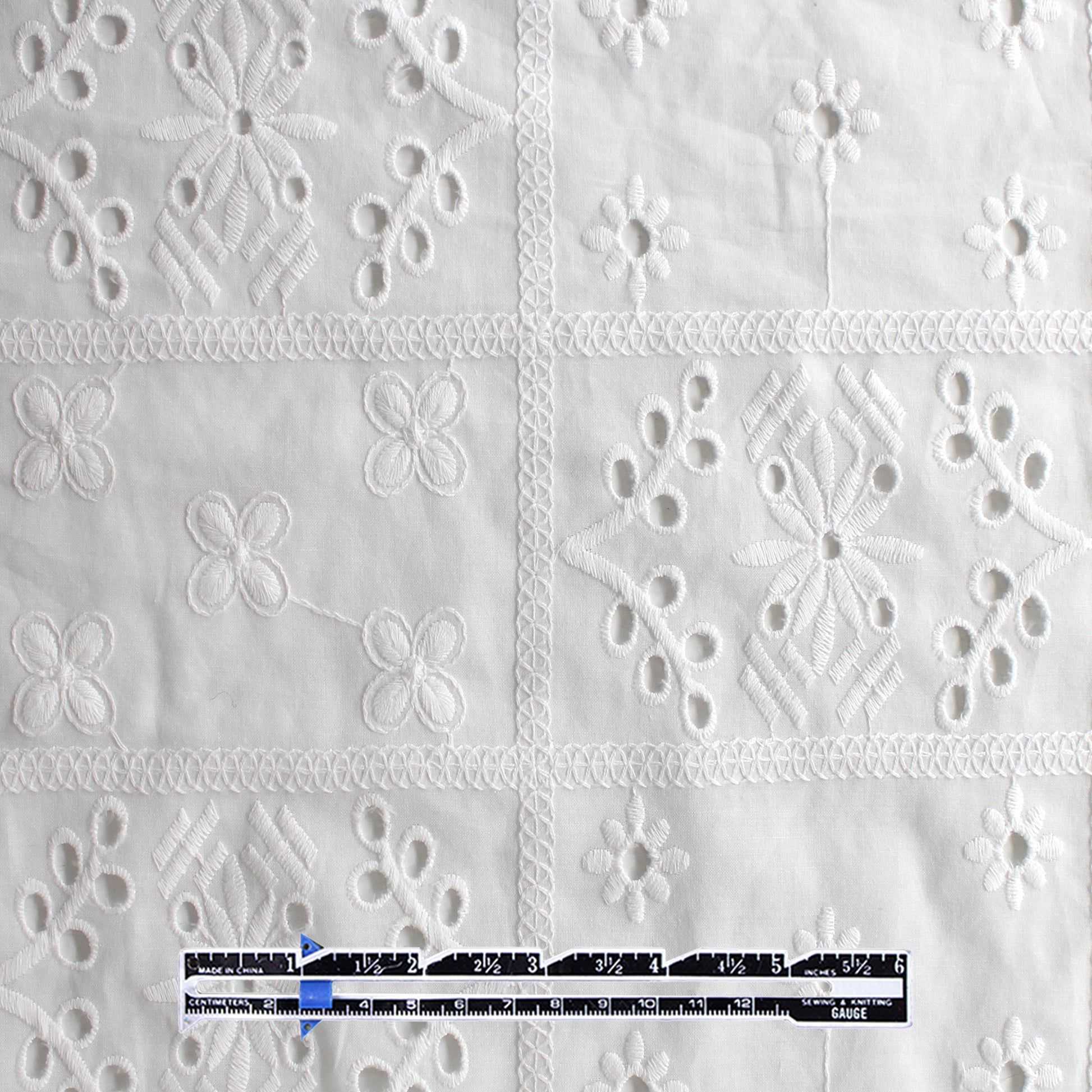 'flower patch' embroidered all-cotton eyelet