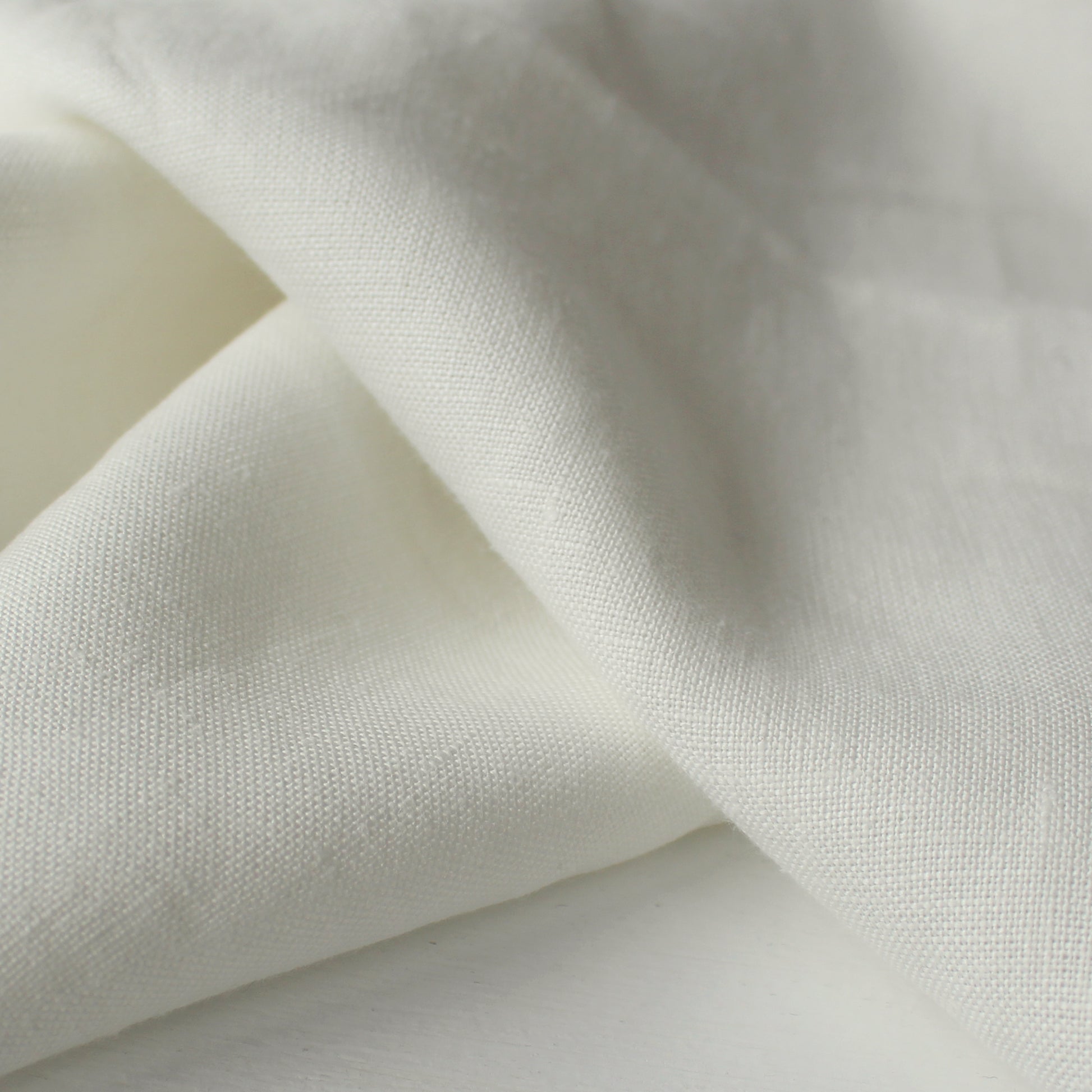 European mid-weight linen woven - ivory