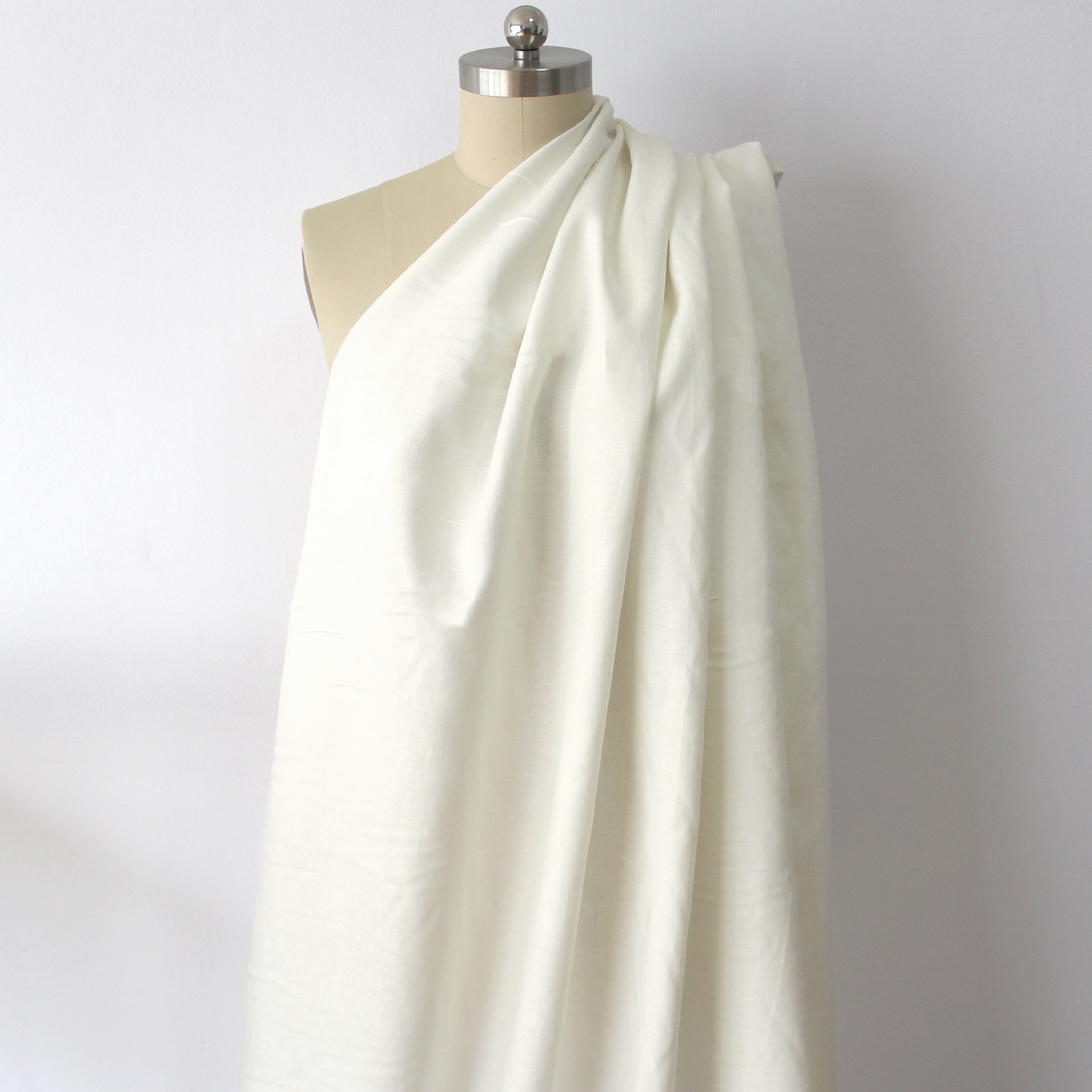 European mid-weight linen woven - ivory