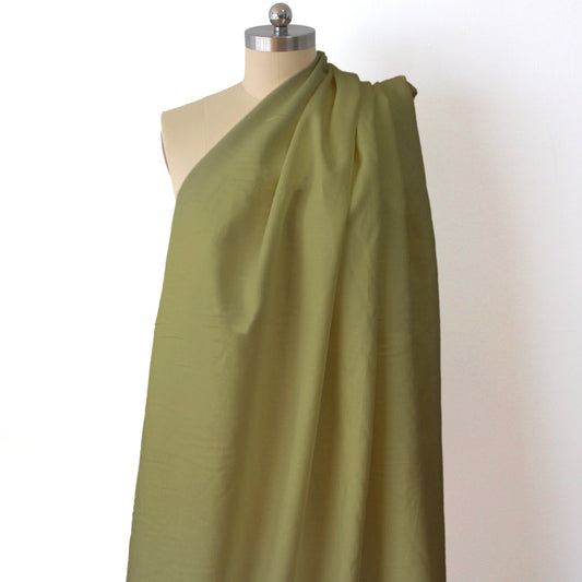 European mid-weight linen woven - yellow olive