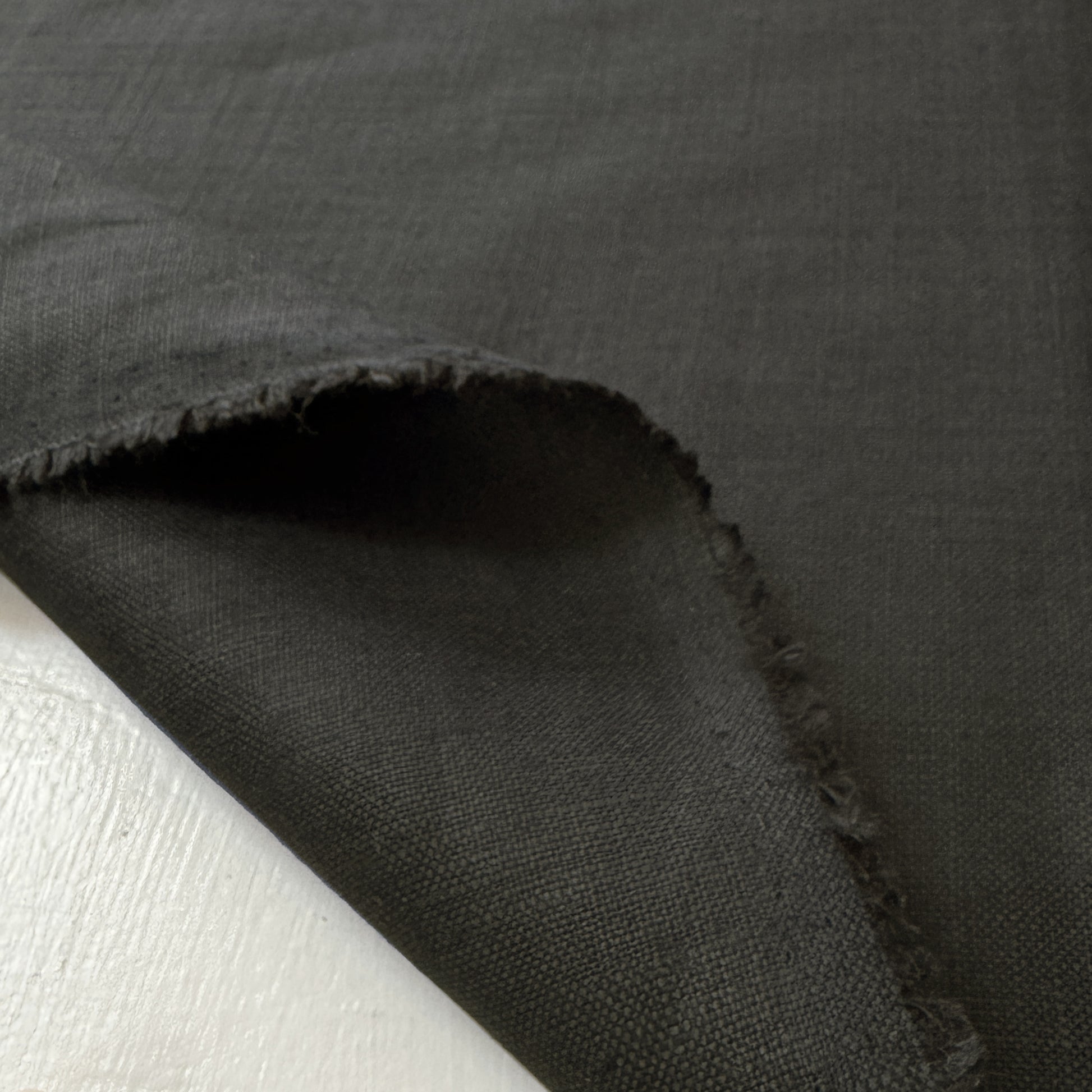 European mid-weight linen woven - smoke gray