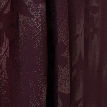 Italian 'plum garden' printed wool challis