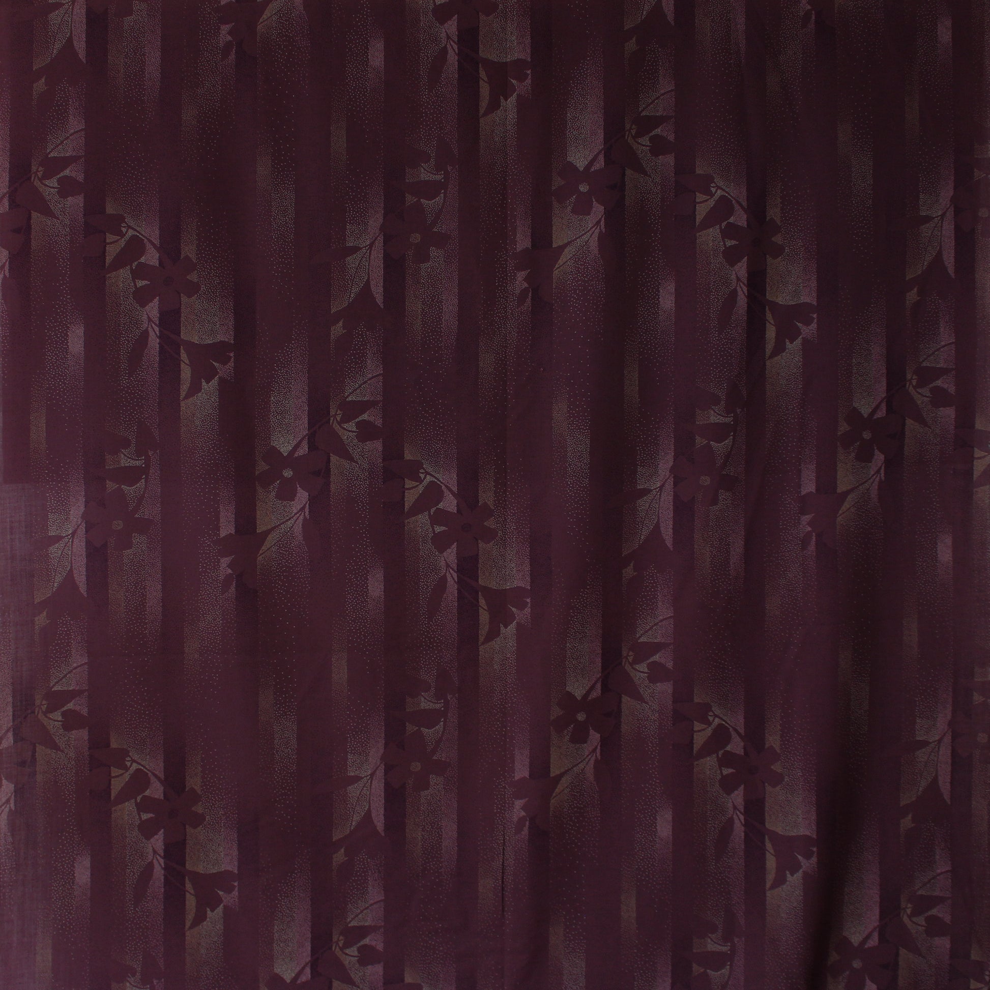 Italian 'plum garden' printed wool challis