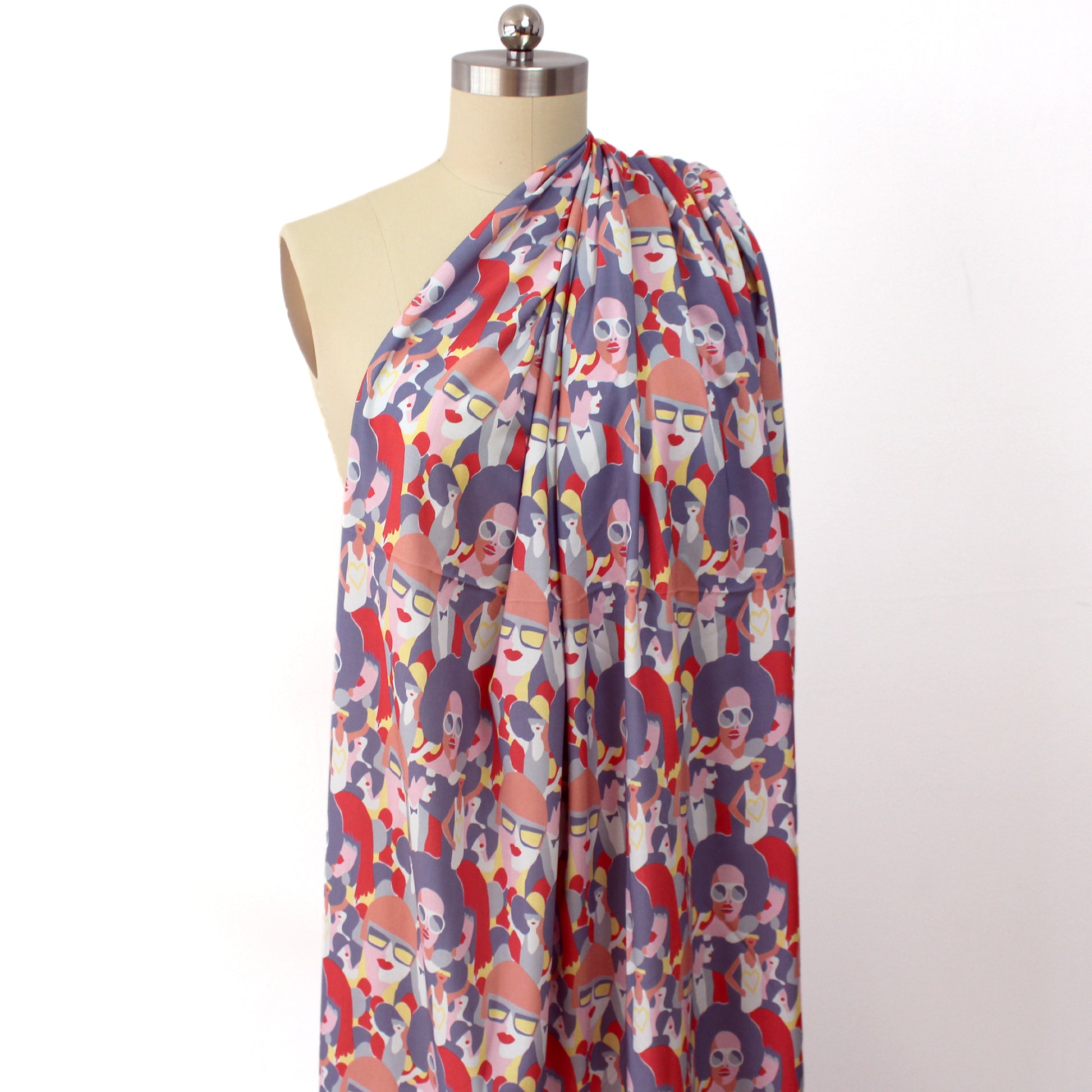 French 'network' drapey viscose woven