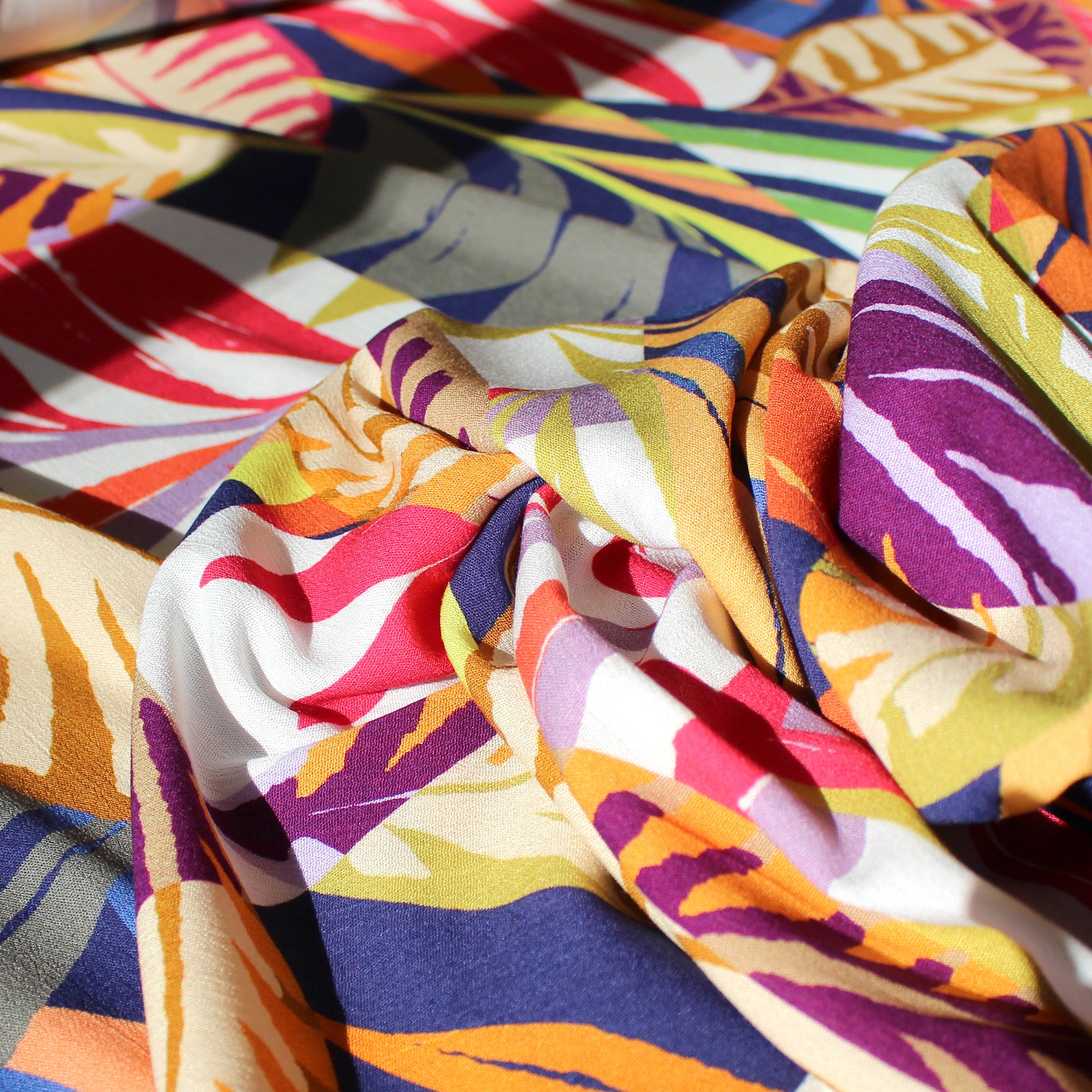 French 'Key Biscayne' viscose crepe woven