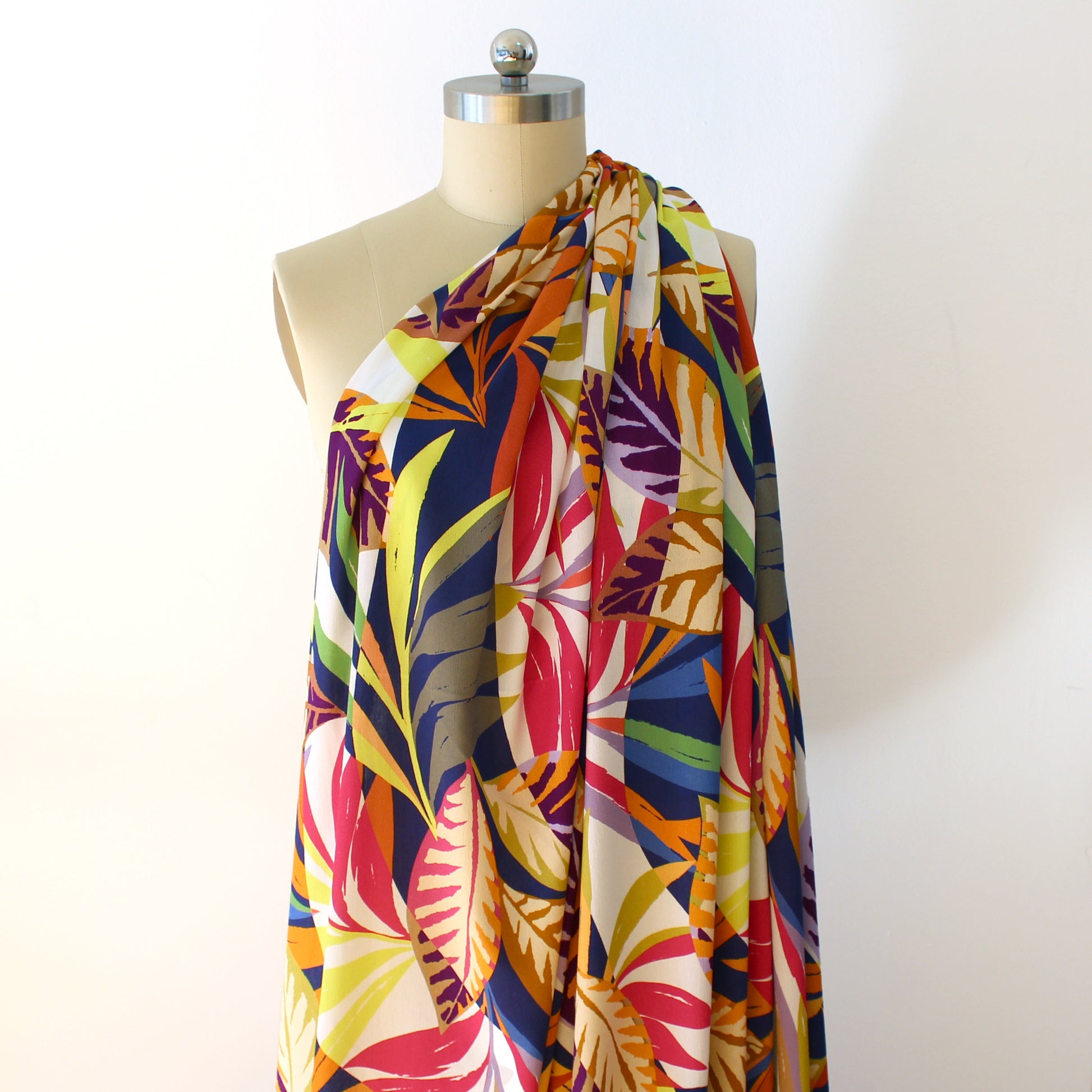 French 'Key Biscayne' viscose crepe woven