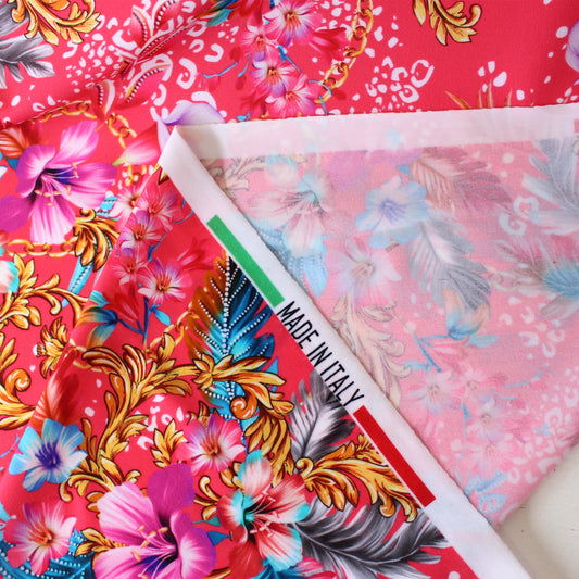 Italian designer 'botanical soiree' 4-way swim knit