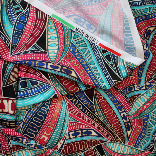 Italian designer 'batik' 4-way swim knit