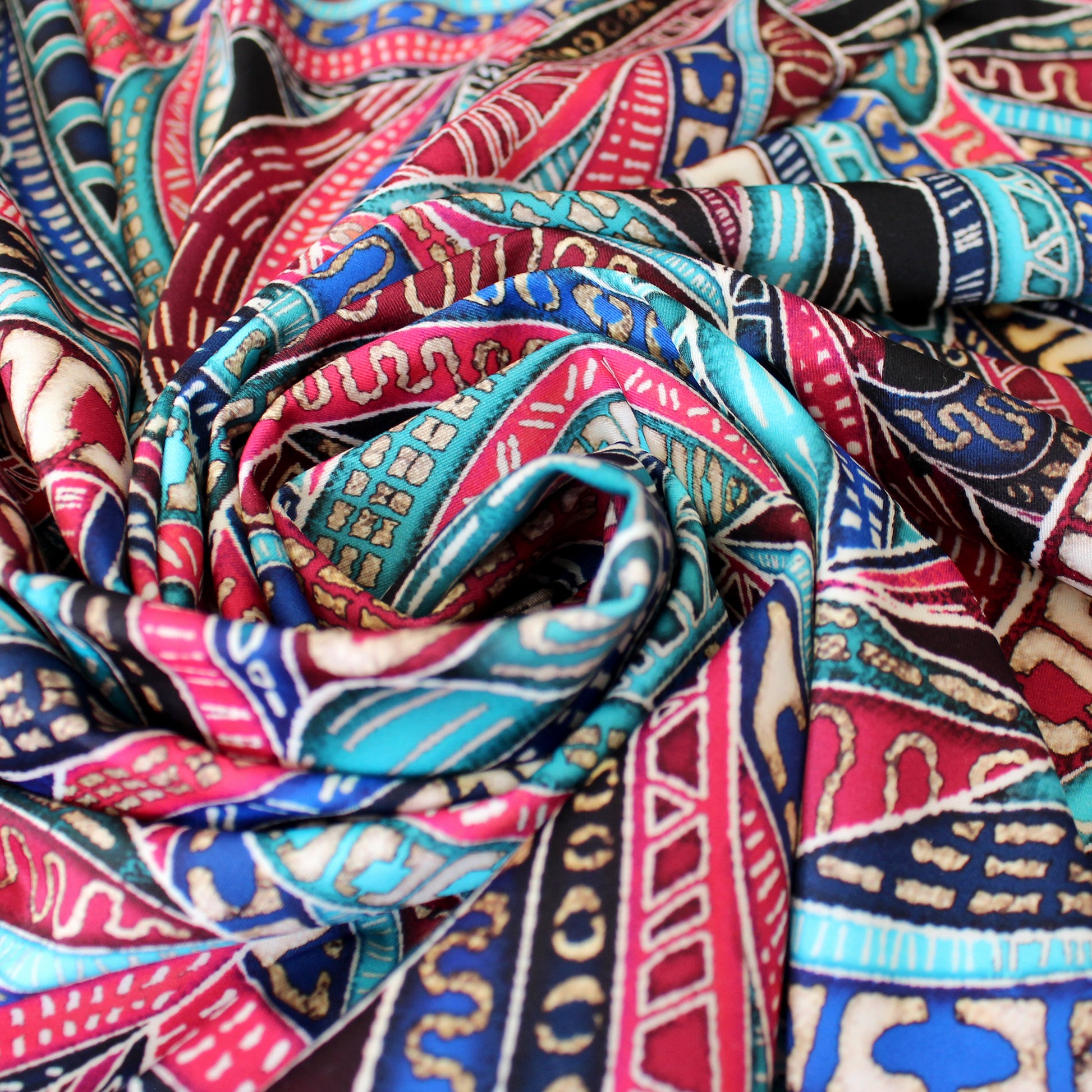 Italian designer 'batik' 4-way swim knit