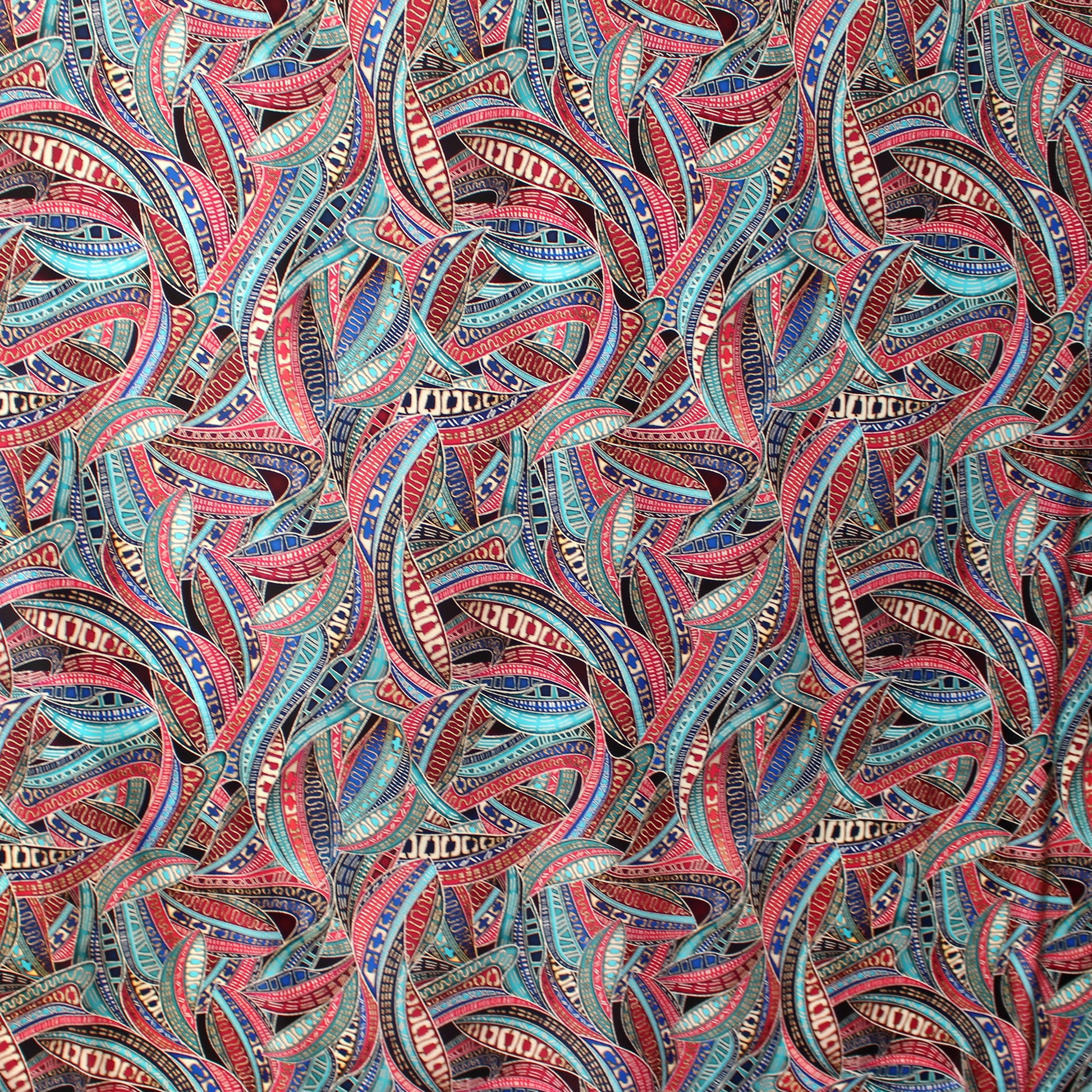 Italian designer 'batik' 4-way swim knit