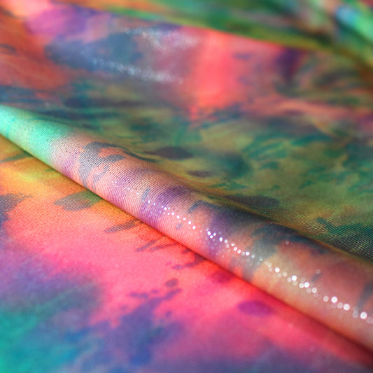 European 'rainbow sherbet' 4-way swim knit