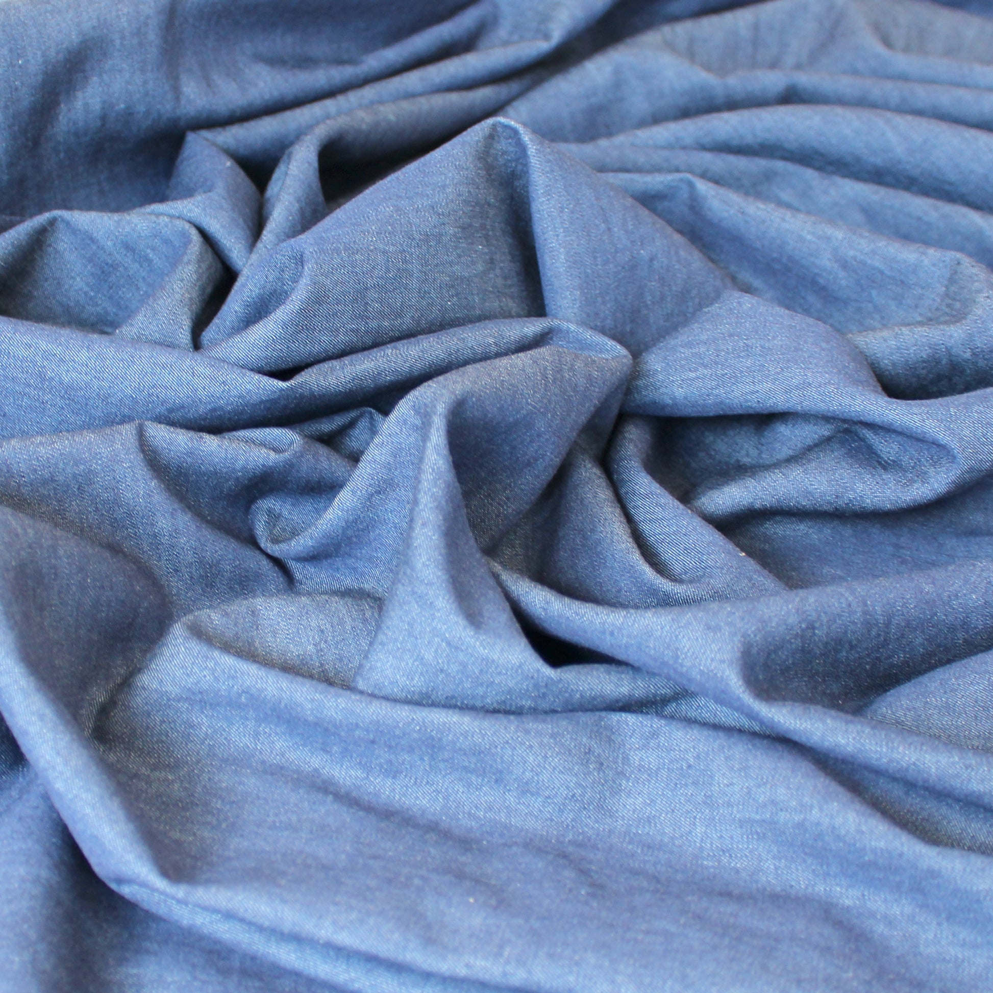 'soft and drapey' all-cotton 5 oz. denim - sunbleached blue