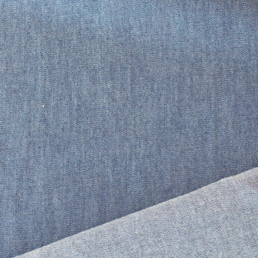 'soft and drapey' all-cotton 5 oz. denim - sunbleached blue