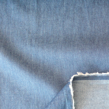 'soft and drapey' all-cotton 5 oz. denim - sunbleached blue