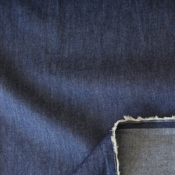 'soft and drapey' all-cotton 5 oz. denim - washed indigo