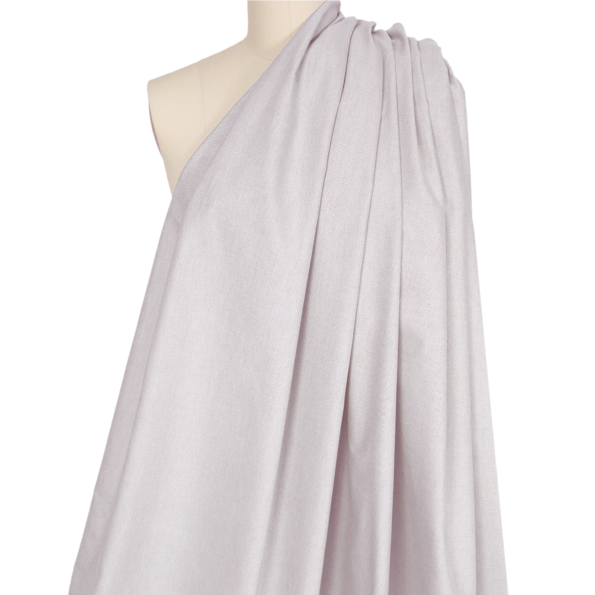 oxford cloth cotton shirting - vapor/white